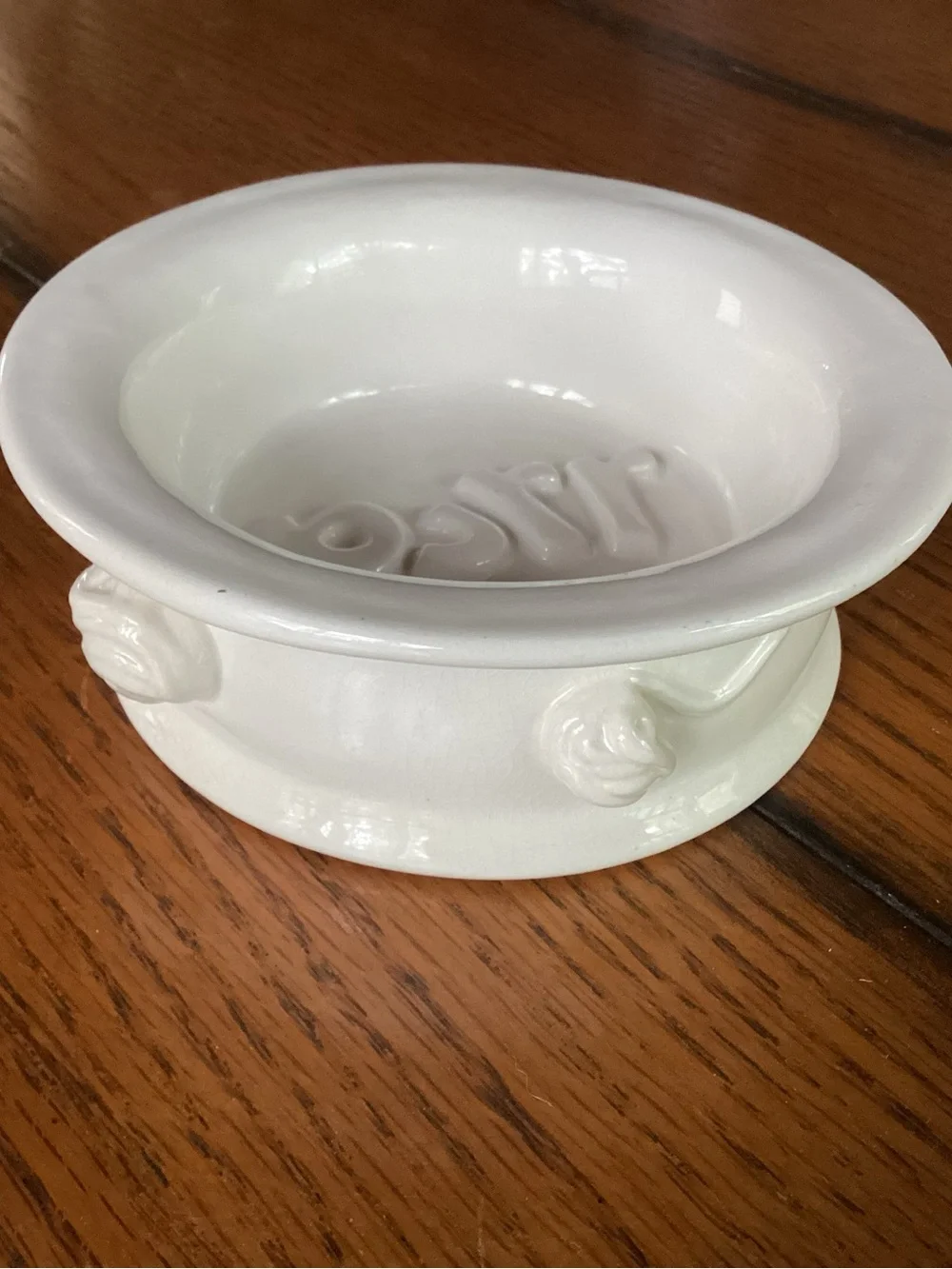 PURR CAT BOWL by DEBBY CARMAN WHITE CERAMIC